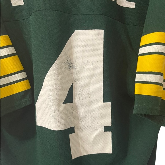 NFL Logo 7 Athletic Green Bay Packers Brett Favre 4 Jersey Large 46-48 - Picture 9 of 12